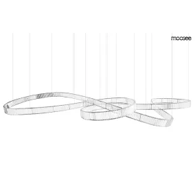 Moosee Wave 380 Kristály Függőlámpa Króm