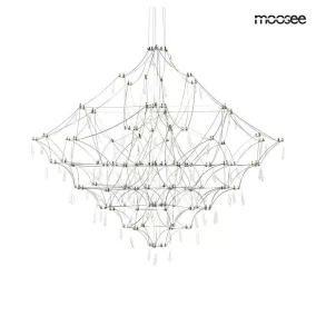   King Home Constellation 100 LED Függőlámpa Szálcsiszolt Acél Kristály