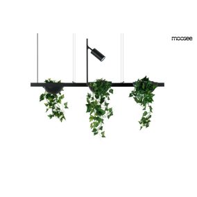 Moosee Plant Line Fekete LED Függőlámpa Növénytartóval