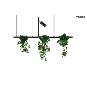 Moosee Plant Line Fekete LED Függőlámpa Növénytartóval