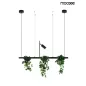 Moosee Plant Line Fekete LED Függőlámpa Növénytartóval