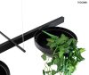 Moosee Plant Line Fekete LED Függőlámpa Növénytartóval