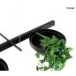 Moosee Plant Line Fekete LED Függőlámpa Növénytartóval