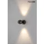 Moosee EOS Fekete Króm LED Fali Lámpa 360° Forgatható