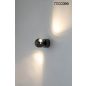 Moosee EOS Fekete Króm LED Fali Lámpa 360° Forgatható