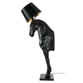   MOOSEE Horse Stand M Ló Alakú Állólámpa Fekete Üvegszálas