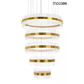Moosee GHIA 5 Luxus Üveg Függőlámpa Arany Kristály