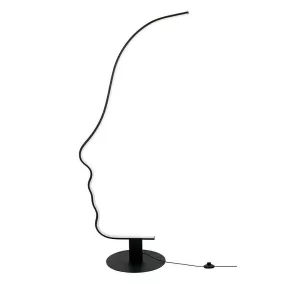 King Home Face Floor Művészi LED Állólámpa Fekete