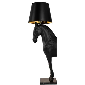 MOOSEE Horse Stand S Ló Alakú Állólámpa Fekete Üvegszálas