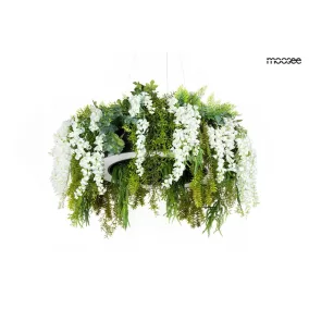   Moosee Gardens Wisteria 90 LED Függőlámpa Művirág Fehér Természetes