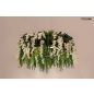   Moosee Gardens Wisteria 90 LED Függőlámpa Művirág Fehér Természetes