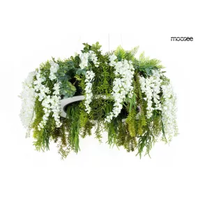   Moosee Gardens Wisteria LED Függőlámpa Művirág Fehér-Zöld Természetes