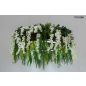 Moosee Gardens Wisteria LED Függőlámpa Művirág Fehér-Zöld Természetes