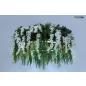   Moosee Gardens Wisteria LED Függőlámpa Művirág Fehér-Zöld Természetes
