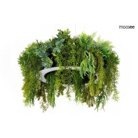   Moosee Gardens 120 Függőlámpa Fekete Műnövény Dekorációval