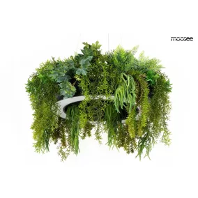   Moosee Gardens 120 Függőlámpa Fekete Műnövény Dekorációval