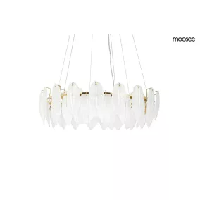 Moosee Roch 60 Levél Mintás Üveg Függőlámpa Arany