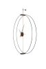 King Home Doble Ring Minimál Acél Fali Óra Fa Mutatókkal 60cm