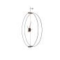   King Home Doble Ring Minimál Acél Fali Óra Fa Mutatókkal 60cm