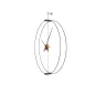   King Home Doble Ring Minimál Acél Fali Óra Fa Mutatókkal 60cm