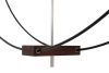 King Home Doble Ring Minimál Acél Fali Óra Fa Mutatókkal 60cm