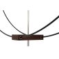 King Home Doble Ring Minimál Acél Fali Óra Fa Mutatókkal 60cm