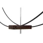   King Home Doble Ring Minimál Acél Fali Óra Fa Mutatókkal 60cm