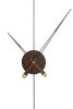 King Home Doble Ring Minimál Acél Fali Óra Fa Mutatókkal 60cm