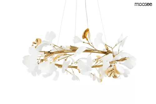 MOOSEE Flora 80 Arany Virágmintás Függőlámpa Kerámia Burával