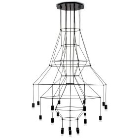 King Home Flusso 20 Geometrikus LED Függőlámpa Fekete