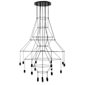 King Home Flusso 20 Geometrikus LED Függőlámpa Fekete