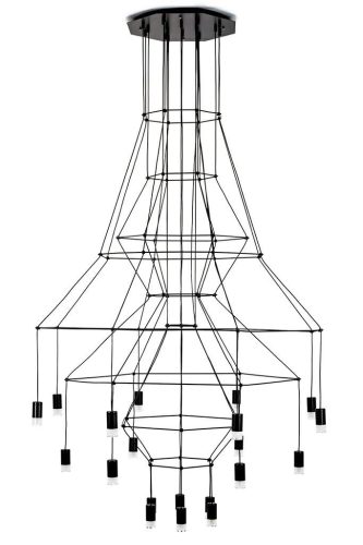 King Home Flusso 20 Geometrikus LED Függőlámpa Fekete