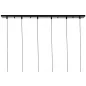 King Home Flusso Line 6 Geometrikus Függőlámpa Fekete