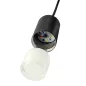   King Home Flusso Wall 3 LED Fali Lámpa Szatén Üveg Fekete Modern