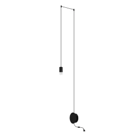   King Home Flusso Wall LED Fali Lámpa Szatén Üveg Fekete Minimál