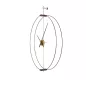   King Home Doble Ring 90 Minimál Acél Falióra Fa Mutatókkal