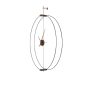 King Home Doble Ring 90 Minimál Acél Falióra Fa Mutatókkal