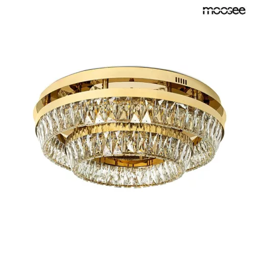 MOOSEE Savoy 2 Kristály Mennyezeti Lámpa Arany LED