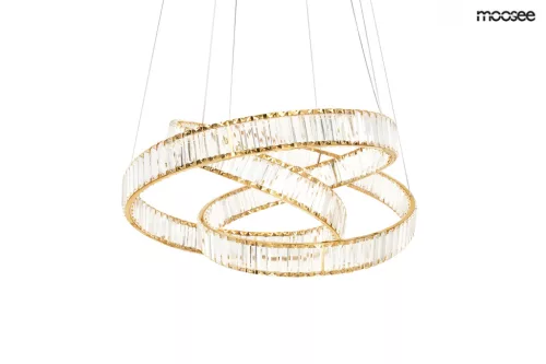 MOOSEE Wave 80 Kristály Függőlámpa Arany LED
