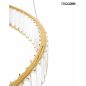 MOOSEE Wave 80 Kristály Függőlámpa Arany LED