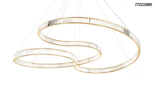 Moosee Wave 160A Kristályos LED Függőlámpa Arany