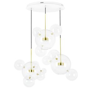 MOOSEE Capri Disc 3 LED Függőlámpa Üveg-Alumínium Arany