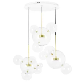 MOOSEE Capri Disc 3 LED Függőlámpa Üveg-Alumínium Arany