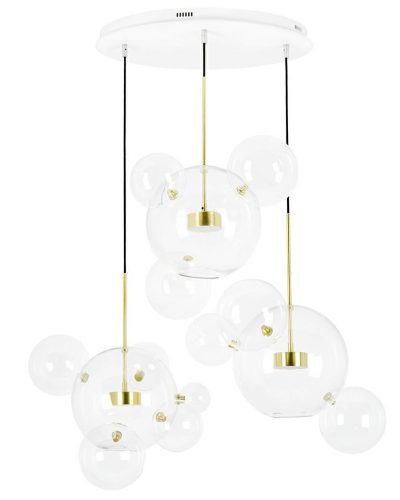 MOOSEE Capri Disc 3 LED Függőlámpa Üveg-Alumínium Arany