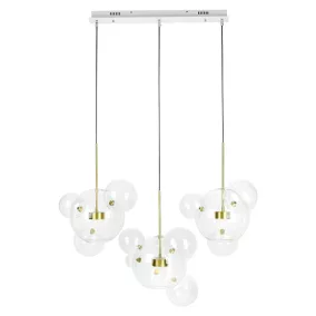 MOOSEE Capri Line 3 LED Függőlámpa Arany Üveggömbökkel