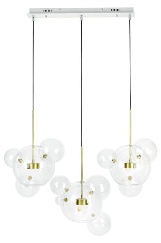 MOOSEE Capri Line 3 LED Függőlámpa Arany Üveggömbökkel