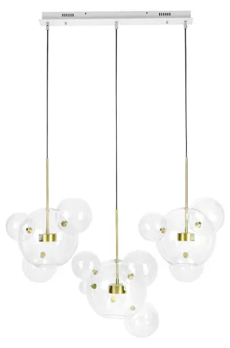 MOOSEE Capri Line 3 LED Függőlámpa Arany Üveggömbökkel