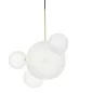   King Home Capri Line 3 LED Függőlámpa Arany-Fehér Üveggömbökkel