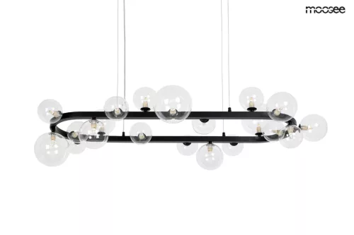 MOOSEE Alure Oval 120 Modern Üvegbúrás Függőlámpa Fekete