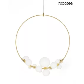 MOOSEE Rocio Arany Függőlámpa Fehér Üveggömbökkel